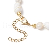Summer Beach Natural Clam Shell Charm Anklets AJEW-AN00685-5
