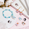 SUNNYCLUE 32Pcs 8 Styles Alloy Enamel Pendants ENAM-SC0005-46-4
