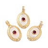 Brass Pave Cubic Zirconia Pendants KK-I703-08G-02-2