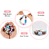  50Pcs 10 Colors Round with Star Food Grade Eco-Friendly Silicone Beads SIL-TA0001-47-16