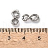 304 Stainless Steel Textured Infinity Linking Rings STAS-R164-03P-02-3