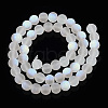 Transparent Frosted Glass Beads Strands GLAA-T032-T8mm-MBB13-2