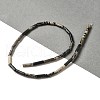 Natural Black Silk Stone/Netstone Beads Strands G-D464-27-2