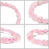 Natural Rose Quartz Bead Stretch Bracelets BJEW-K213-01-3