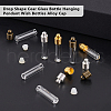 AHADERMAKER 9Sets 3 Colors Clear Glass Long Bottle Pendants FIND-GA0004-62-4