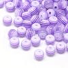 Transparent Stripe Resin Beads RESI-S345-6mm-06-1