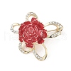 Flower Enamel Pins JEWB-C042-01G-G-1