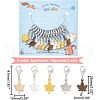Alloy Maple Leaf Pendant Decorations HJEW-PH01538-2