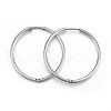 Tarnish Resistant 304 Stainless Steel Huggie Hoop Earrings X-EJEW-L205-02A-P-1