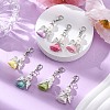Angel Plastic Pearl & Acrylic Pendant Decorations HJEW-JM03469-2