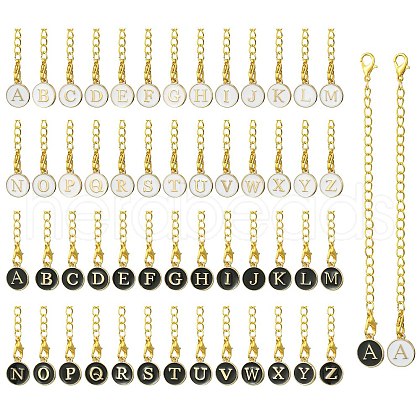 52Pcs 52 Styles Alloy Enamel Pendant Decorations HJEW-CJ00016-1
