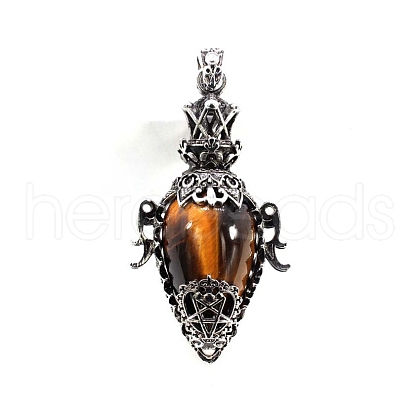 Natural Tiger Eye Big Pendants PW-WG314D0-04-1
