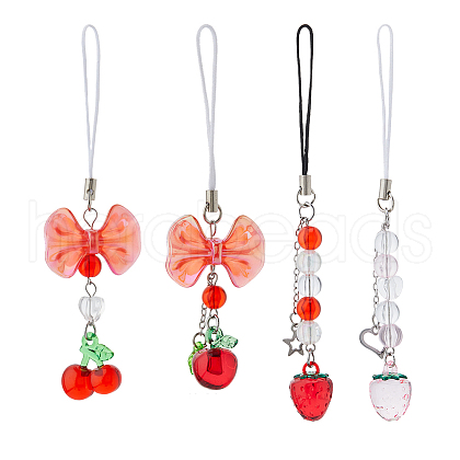 Acrylic Mobile Straps HJEW-HS00011-1