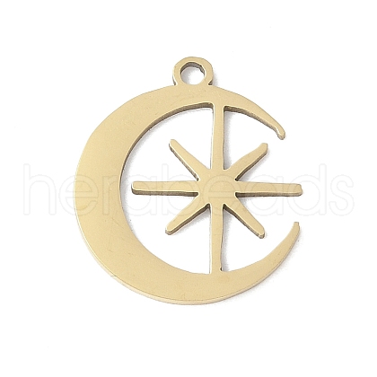 201 Stainless Steel Pendants STAS-V005-01G-1