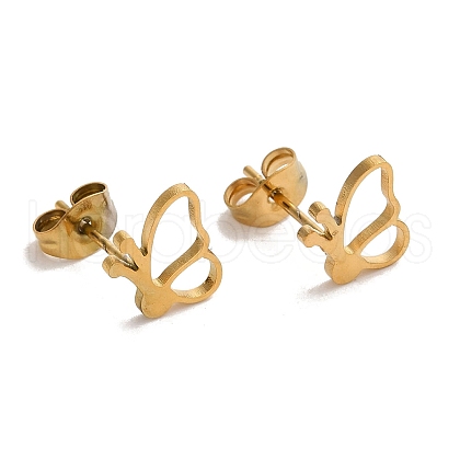 PVD Vacuum Plating 304 Stainless Steel Stud Earrings EJEW-Z040-55G-1