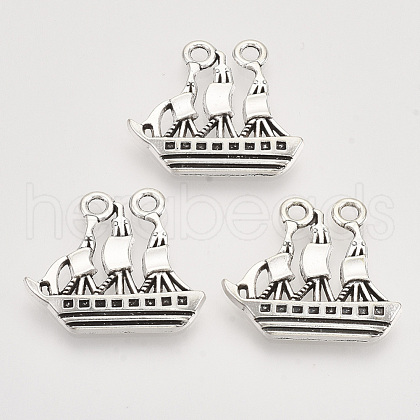 Tibetan Style Alloy Pendants X-TIBEP-T009-12AS-RS-1