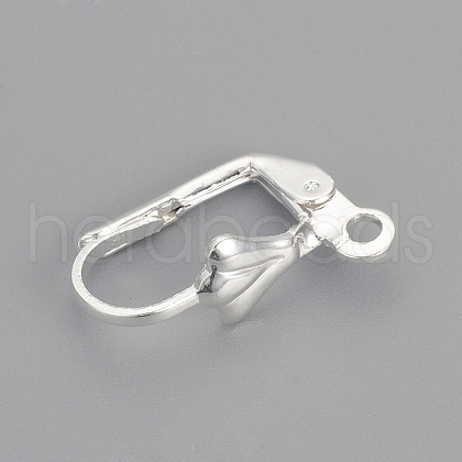 Brass Leverback Earring Findings KK-R071-07S-1