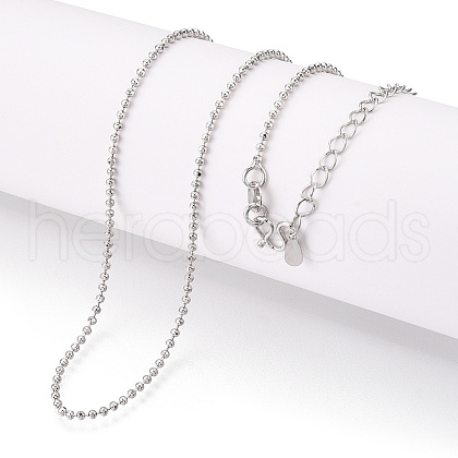 Brass Ball Chain Necklaces NJEW-N054-12P-1