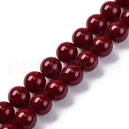Baking Paint Glass Beads GLAA-Z010-01E-1