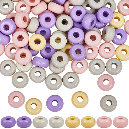 SOFPLATE 100Pcs Opaque Acrylic Beads MACR-SP0001-35-1