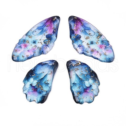 Transparent Epoxy Resin Pendants RESI-T057-30C-1
