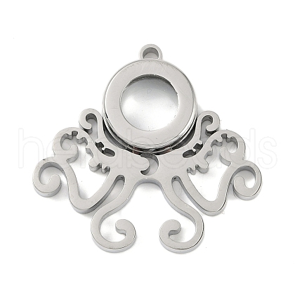 304 Stainless Stee Locket Pendants STAS-S132-02P-1