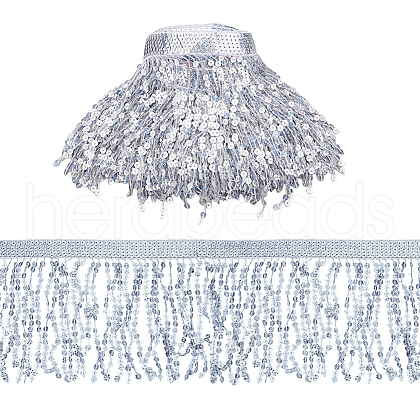 10M Paillette Tassel Ribbon Trim OCOR-WH0078-162B-1