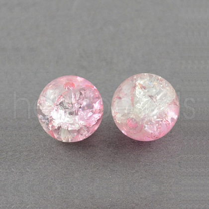Spray Painted Crackle Glass Beads Strands X-CCG-Q002-4mm-01-1
