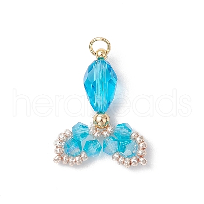 Transparent Glass Pendants PALLOY-MZ00725-05-1