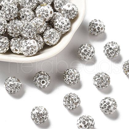 Pave Disco Ball Beads X1-RB-A130-10mm-9-1