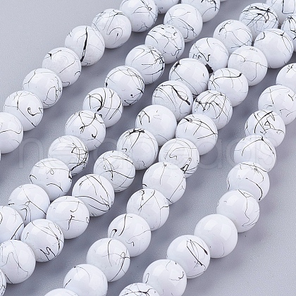 Drawbench Glass Bead Strands GLAD-S074-8mm-74-1