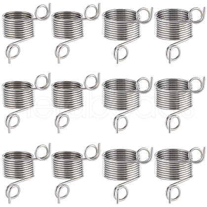 SUNNYCLUE 16Pcs 2 Style Steel Wire Knitting Thimbles FIND-SC0007-71-1