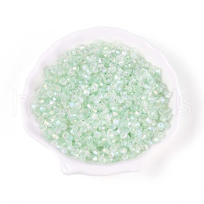 Transparent Spray Painted Glass Beads EGLA-N018-4mm-04-1