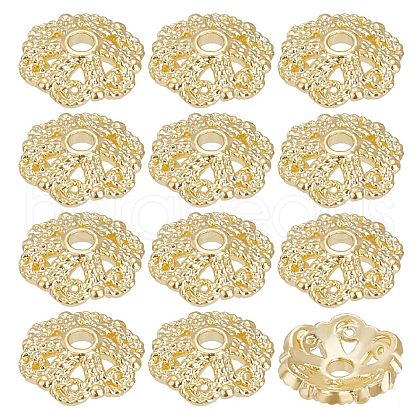 Beebeecraft 100Pcs Brass Bead Cap KK-BBC0003-85-1