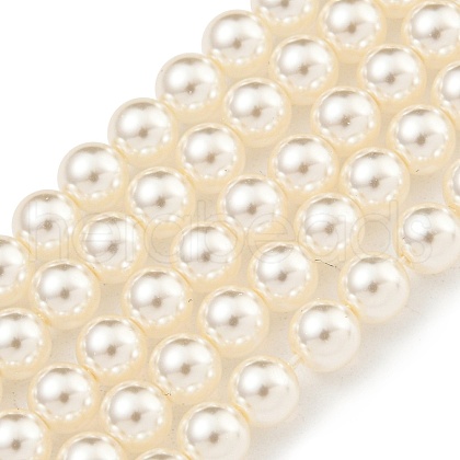 Glass Pearl Beads Strands HY-G002-01B-02-1