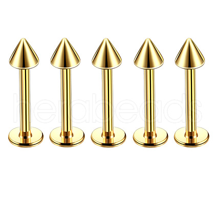 304 Stainless Steel Cone Internally Threaded Labrets for Women Men WG9B6EB-11-1