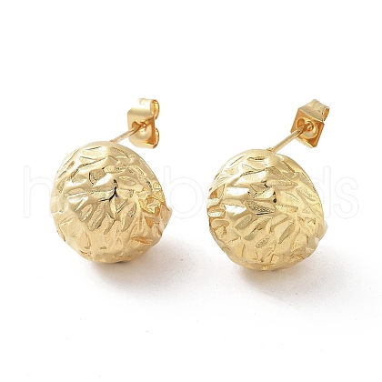 PVD Vacuum Plating 304 Stainless Steel Stud Earrings EJEW-D095-12G-1