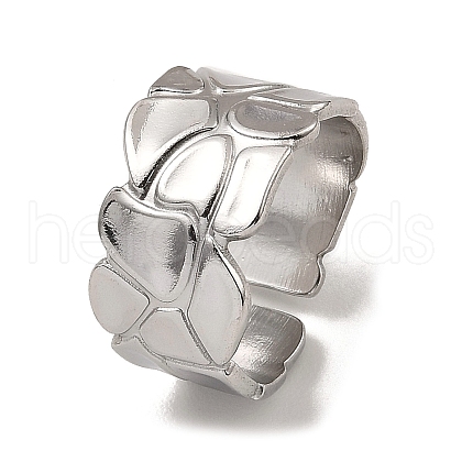 Non-Tarnish 304 Stainless Steel Open Cuff Rings RJEW-Z018-05P-1