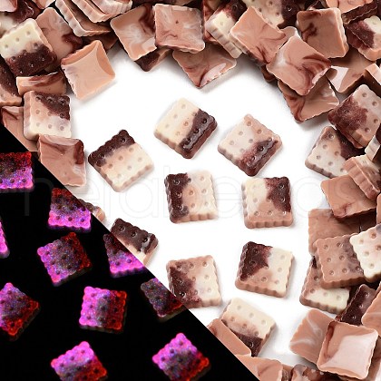 Luminous Resin Imitation Chocolate Decoden Cabochons RESI-K036-28A-01-1