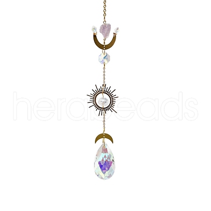Crystal Glass Sun Catcher Pendant PW-WG88E45-04-1