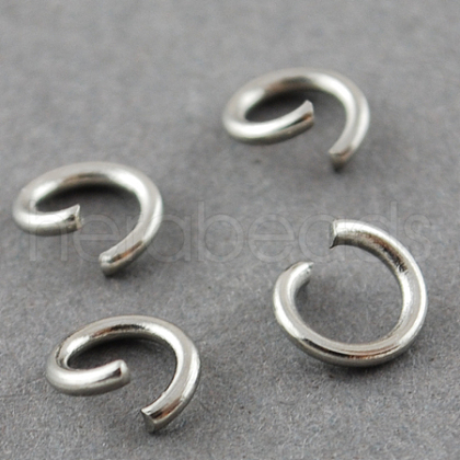 Tarnish Resistant 304 Stainless Steel Jump Rings A-STAS-R049-5x0.8mm-1