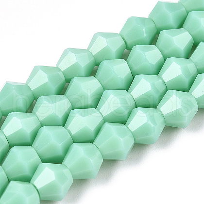 Opaque Solid Color Imitation Jade Glass Beads Strands EGLA-A039-P6mm-D20-1