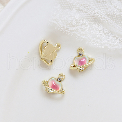 Alloy Cubic Zirconia Pendants INS-PW0001-12D-G-1