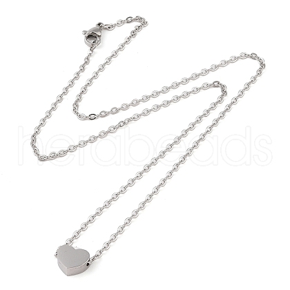 Non-Tarnish 304 Stainless Steel Pendant Necklaces NJEW-P001-10P-1