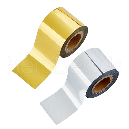 SUPERFINDINGS 2 Rolls 2 Colors Alumite Heat Transfer Film DIY-FH0006-41-1