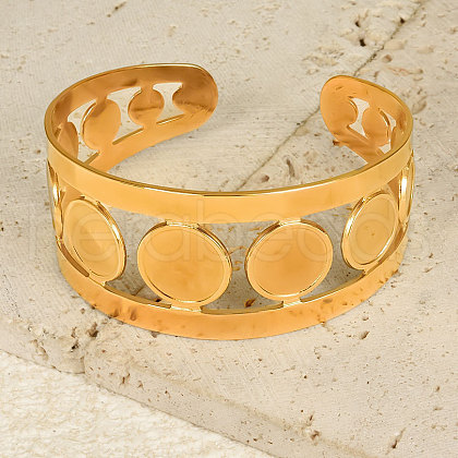 Elegant 304 Stainless Steel Cuff Bangles CK0580-2-1