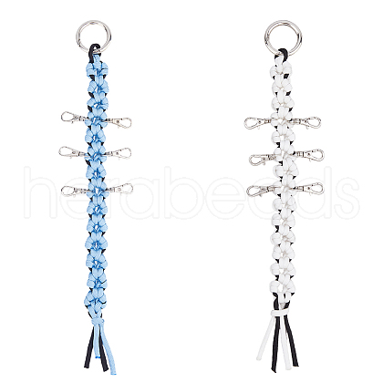 2Pcs Polyester & Spandex Cord Pendant Decorations HJEW-FH00034-1