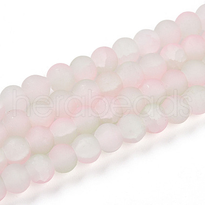 Crackle Glass Beads Strands GLAA-N009-6mm-01-1