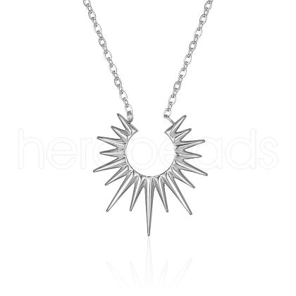 Stainless Steel Sun Pendant Cable Chain Necklaces with Minimalist European and American Style YZ7630-1-1