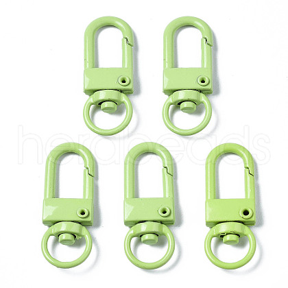 Spray Painted Eco-Friendly Alloy Swivel Snap Hooks Clasps PALLOY-T080-02S-NR-1